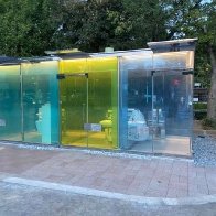 Tokyo's new see-through toilets draw crowds — even if people are afraid to use them