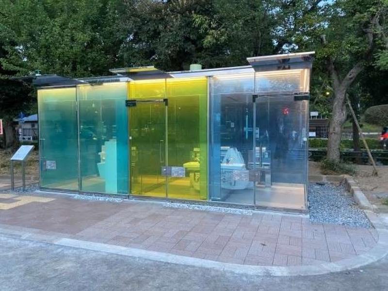 Tokyo's new see-through toilets draw crowds — even if people are afraid to use them