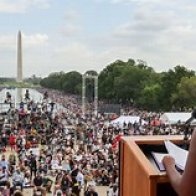 MLK 's  12 yr old Granddaughter Gives Speech Against Racism At Lincoln Memorial Rally