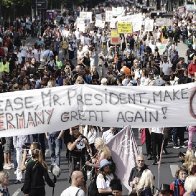 QAnon supporters join thousands at protest against Germany's coronavirus rules