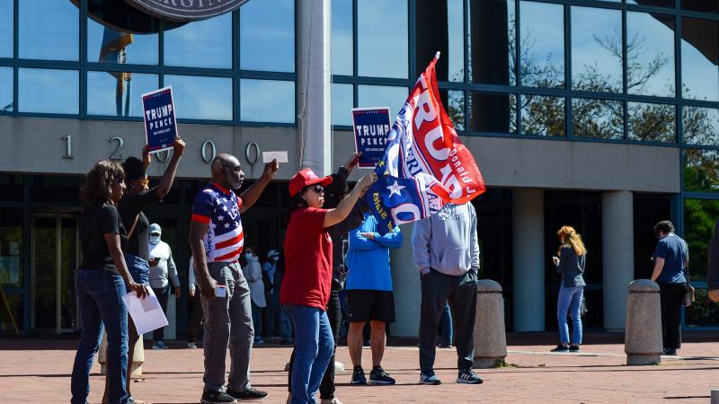 Trump Supporters Disrupt Early Voting in Virginia