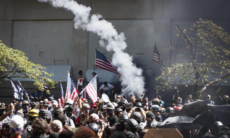 Revealed: pro-Trump activists plotted violence ahead of Portland rallies