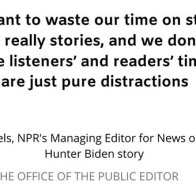 Why haven't you seen any stories from NPR about the NY Post's Hunter Biden story?