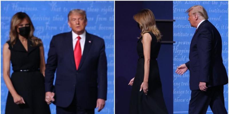 Melania Was Caught Literally Ripping Her Hand Away From Trump After the Debate