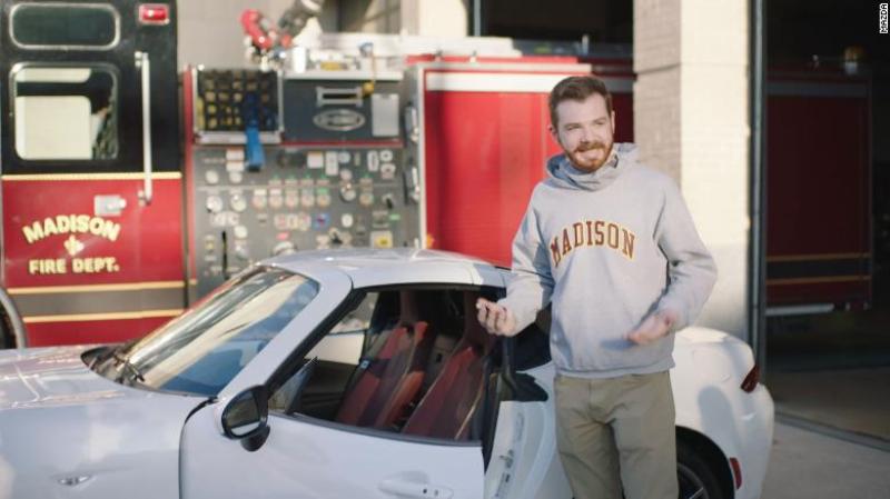 A teacher who turned his home into a PPE factory during the pandemic was honored with a new car