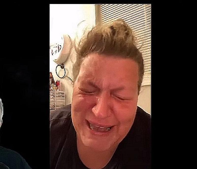 Q Anon Believer Wails Uncontrollably     "TRUMP, PLEASE SAVE US"