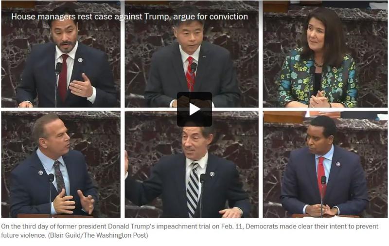 Takeaways from day 3 of Trump's second impeachment trial in the Senate - The Washington Post