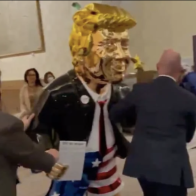 There's a Golden Statue of Trump Holding a Fairy Wand at CPAC