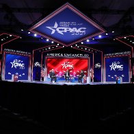 CPAC organizer vehemently denies stage was designed to look like Nazi symbol.