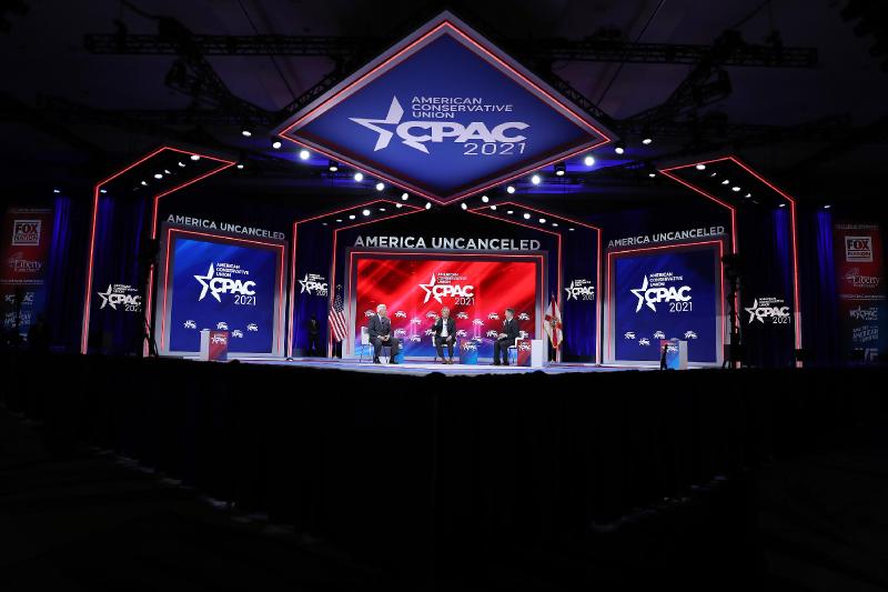 CPAC organizer vehemently denies stage was designed to look like Nazi symbol.