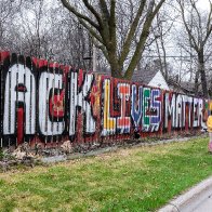 His Fence Says 'Black Lives Matter.' His City Says Paint Over It. 