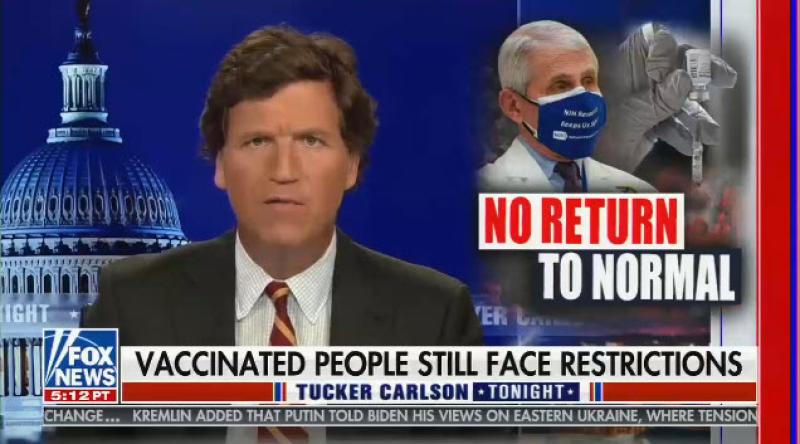 Tucker Carlson speculates the COVID vaccine "doesn't work and they're simply not telling you that"