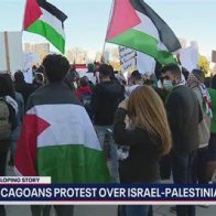 Thousands March Through Downtown Chicago Streets In Support Of Palestinians