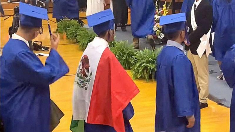 Student denied diploma after wearing Mexican flag over graduation gown