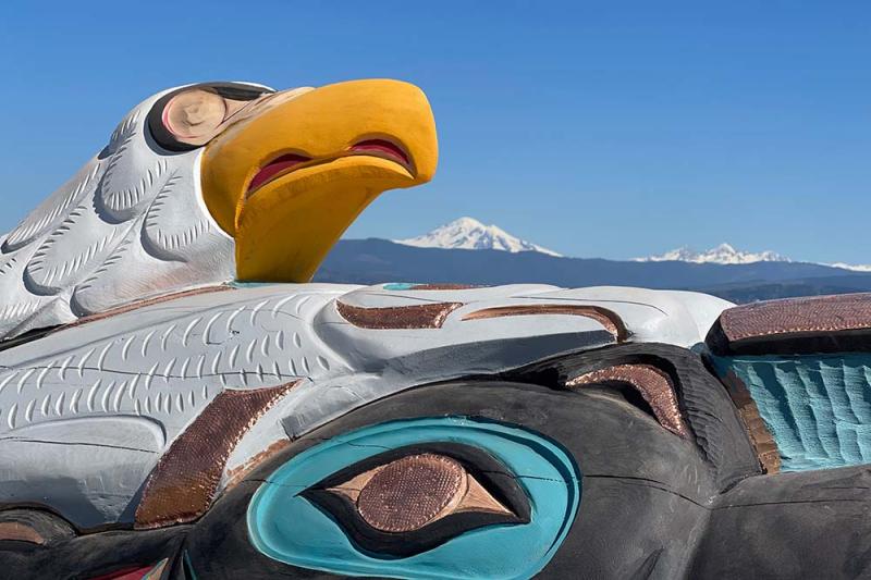 A Totem Pole Carved by Lummi Nation Citizens As a Gift for Biden Prepares for Epic Journey to Washington | Currents