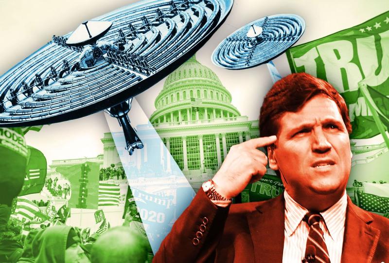 Why Tucker Carlson loves UFOs  -   the hidden links between conspiracy theories