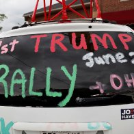 At Ohio rally, Trump knocks Biden on border, hints at 2024 plans