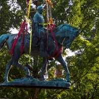 Charlottesville removes statue of Robert E. Lee, a monument at the center of deadly 'Unite the Right' rally