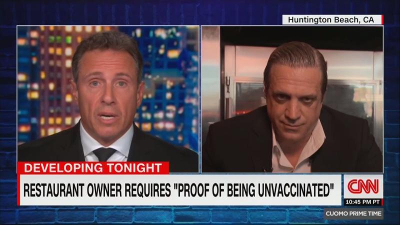 Chris Cuomo Rips Anti-Vax Restaurateur Tony Roman