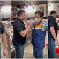 Maskless California man bullies the wrong 'Korean Uncle' as H Mart Ahjummas come to his defense