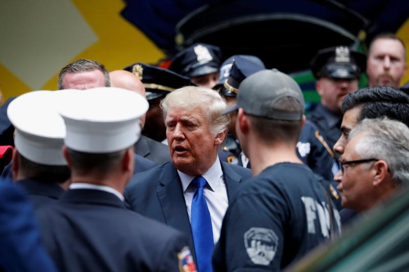 Trump Disgraces America By Mentioning "Rigged Election" To NYC First Responders on 9-11 Anniversary