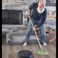 Watch "Man Pays Tribute to Olympic Curling With Roomba and Swiffer