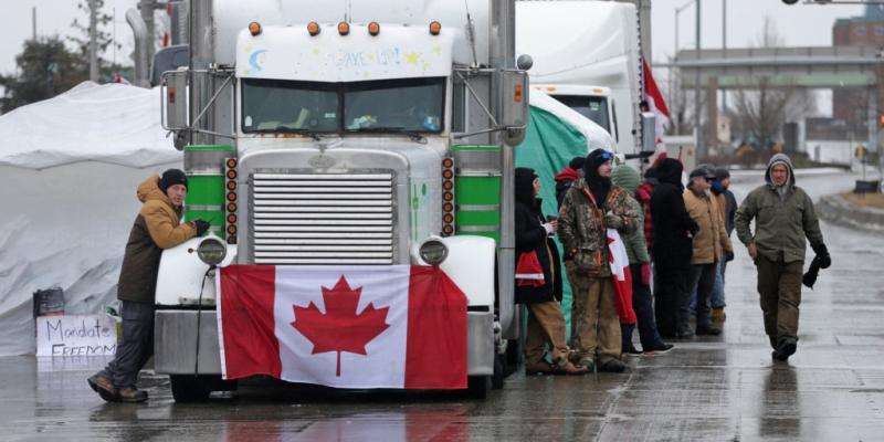 Trucker protests in Canada starts to hurt food supply for independent grocers