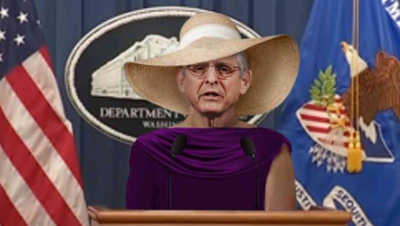 'The FBI Raid On Melania's Closet Was Justified,' Says Merrick Garland Wearing Gorgeous New Evening Gown And Sun Hat