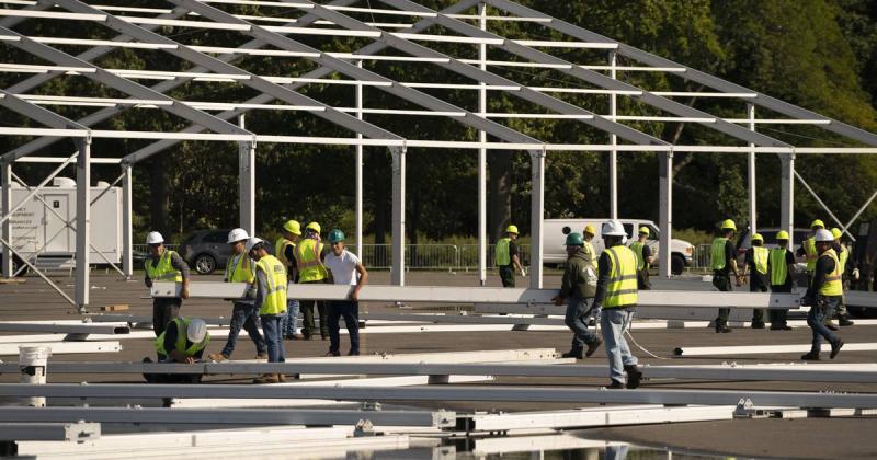 NYC will move migrant tent camp to Randall's Island after flooding