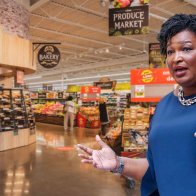 Stacey Abrams Spotted At The Grocery Store Reminding Parents This Would All Be Cheaper If They Aborted Their Kids