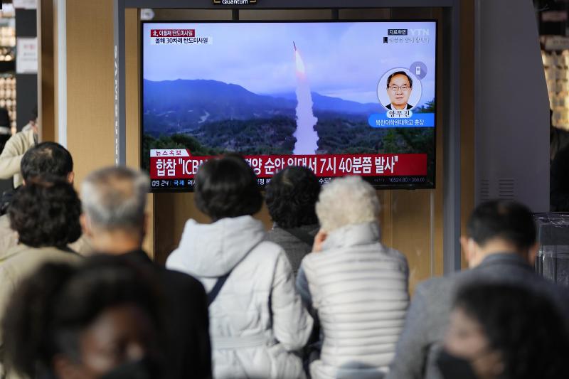 North Korea keeps up its missile barrage with launch of ICBM | AP News