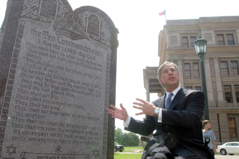 Texas pushes church into state with bills on school chaplains, Ten Commandments