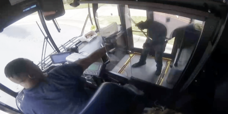 Dramatic video captures shootout between Charlotte bus driver and passenger