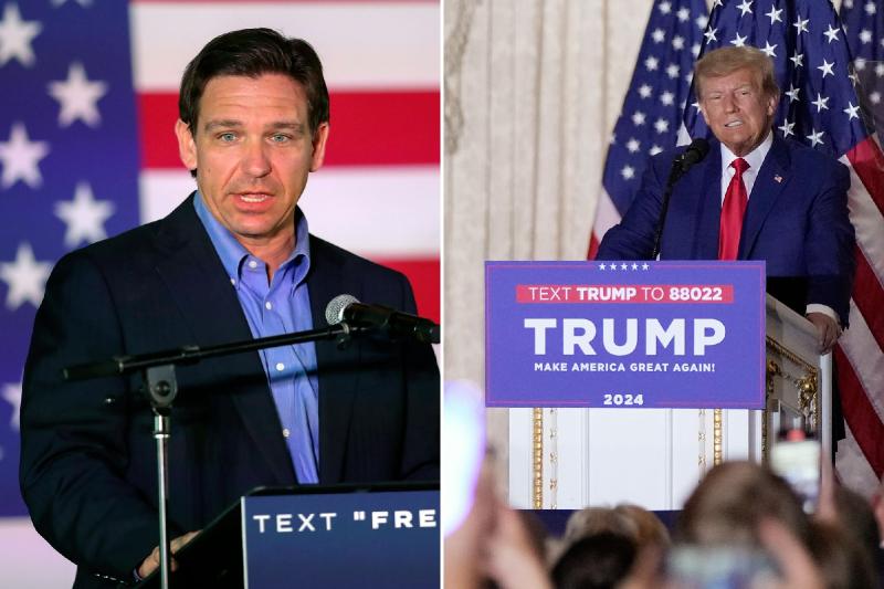 Ron DeSantis gaining on Trump in Iowa, in virtual tie, internal poll shows