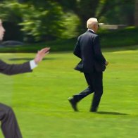 'Spit It Out Right This Instant!' Shout Secret Service Chasing Biden With Battery In His Mouth