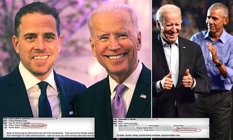 National Archives reveals it has 5,400 Biden emails in which the president potentially used FAKE NAMES to forward government information and discuss business with son Hunter | Daily Mail Online
