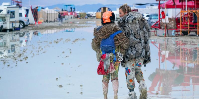 Death at Burning Man investigated as rain-soaked festival asks attendees to shelter in place