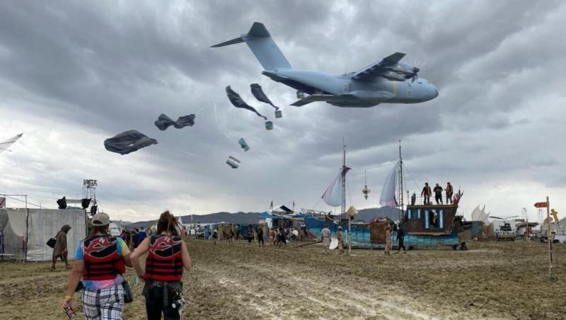 Biden Approves $40 Billion Worth Of Drugs To Be Airdropped To Burning Man