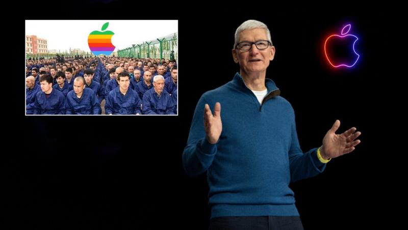 Audience Cheers As Apple Unveils First Carbon-Neutral Uyghur Slave Camp