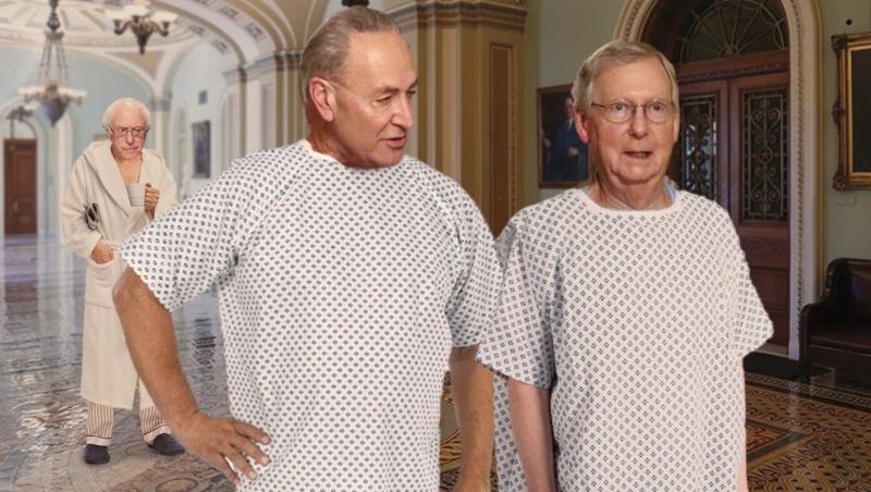 Aging Senators Show Up To Work In Their Hospital Gowns After Dress Code Relaxed