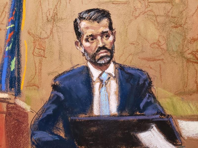 Donald Trump Jr. to courtroom artist: 'Make me look sexy'