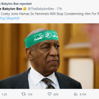Bill Cosby Joins Hamas So Feminists Will Stop Condemning Him For Rape