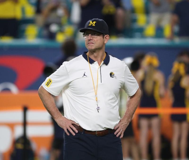 Michigan football coach Jim Harbaugh speaks out at pro-life event