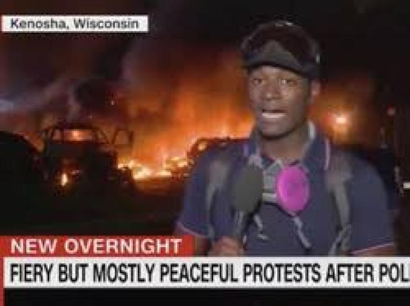 CNN: What If It Was A Fiery But Mostly Peaceful Shooting At Chicago Police?