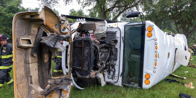 8 dead after bus carrying farm workers in Florida hit by truck, whose driver is charged with DUI-manslaughter