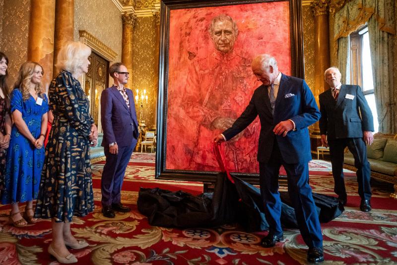 A Shock of Red for a Royal Portrait