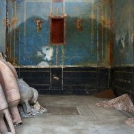 Rare and expensive blue shrine unearthed in Pompeii after almost 2,000 years