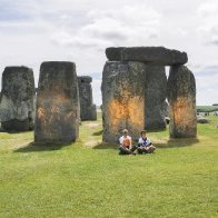 2 climate activists were arrested after spraying orange paint on Stonehenge