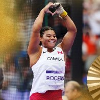 Camryn Rogers wins gold in women’s hammer throw