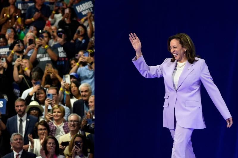 Harris v Trump live: Donald Trump allegedly called Kamala Harris a 'b****' as she surges in polls | The Independent